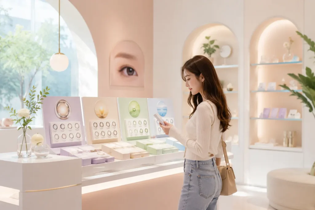 Display Colored Contact Lenses In Store