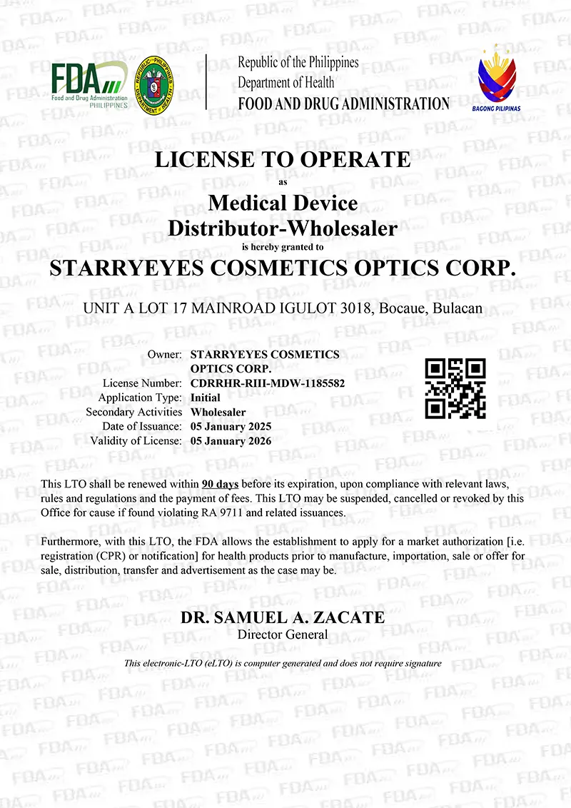 Philippines LTO Certificate