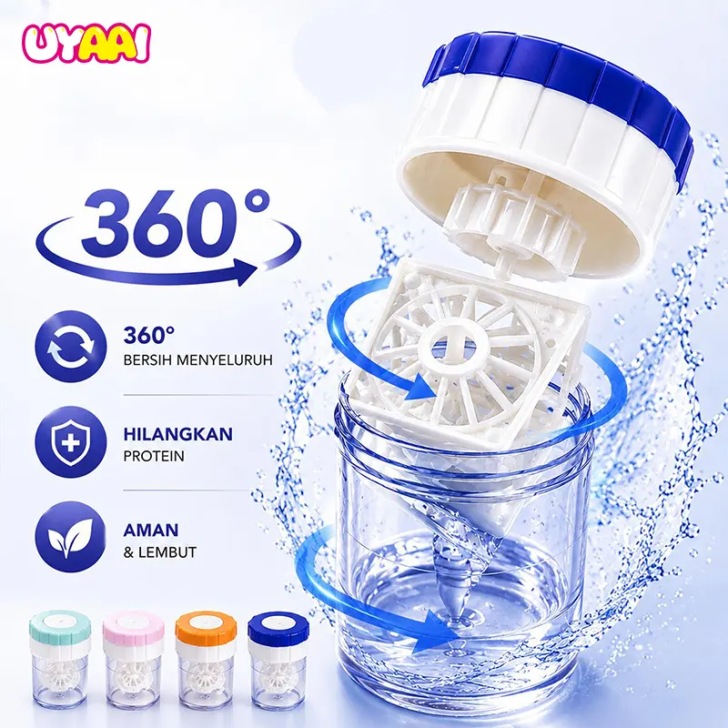 UYAAI Multi-Color Manual Contact Lens Cleaner