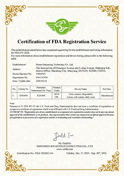 FDA Certificate